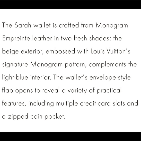 LV Sarah Wallet - Picture 12 of 13